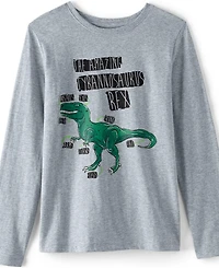 Lands' End Big Boys Husky Long Sleeve Graphic Tee