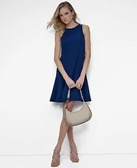 Dkny Women's Sleeveless Crewneck Fit & Flare Dress