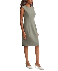 Kasper Women's Crewneck Sleeveless Sheath Dress, Regular & Petite