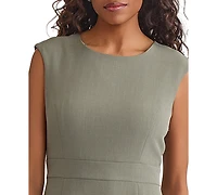 Kasper Women's Crewneck Sleeveless Sheath Dress, Regular & Petite