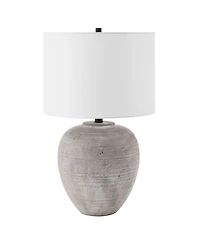 Hudson & Canal Shira 23" Ceramic Table Lamp with Fabric Shade
