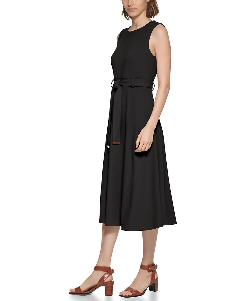 Calvin Klein Women's Sleeveless Midi A-Line Dress