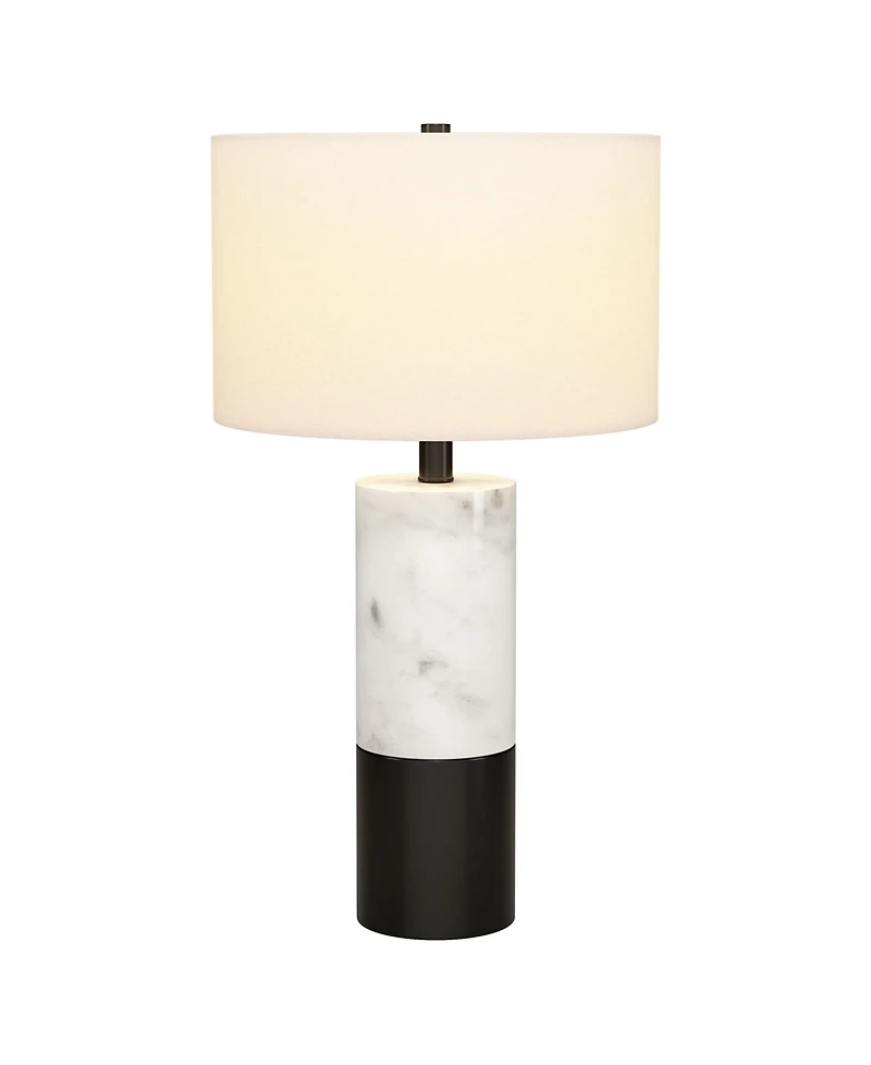 Hudson & Canal Liana 23.75" Metal Table Lamp with Fabric Shade