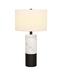 Hudson & Canal Liana 23.75" Metal Table Lamp with Fabric Shade