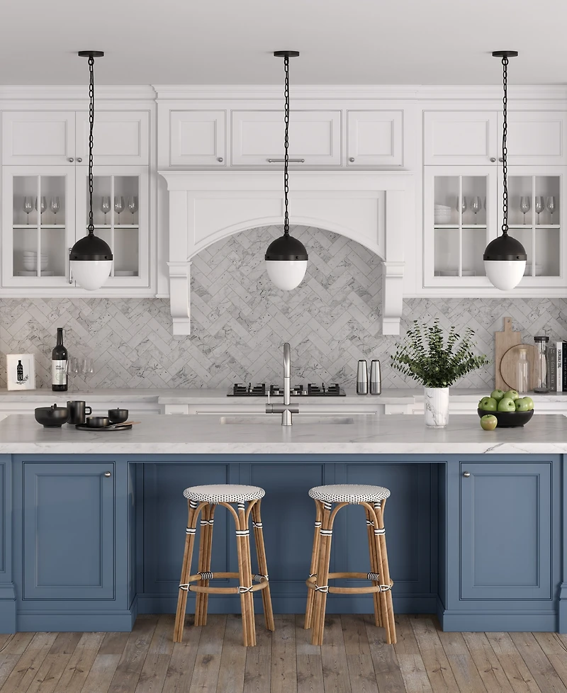 Hudson & Canal Aurelia 13" Metal Pendant with Glass Shade