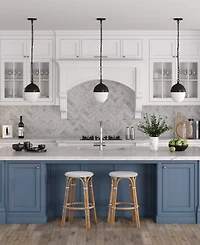 Hudson & Canal Aurelia 13" Metal Pendant with Glass Shade