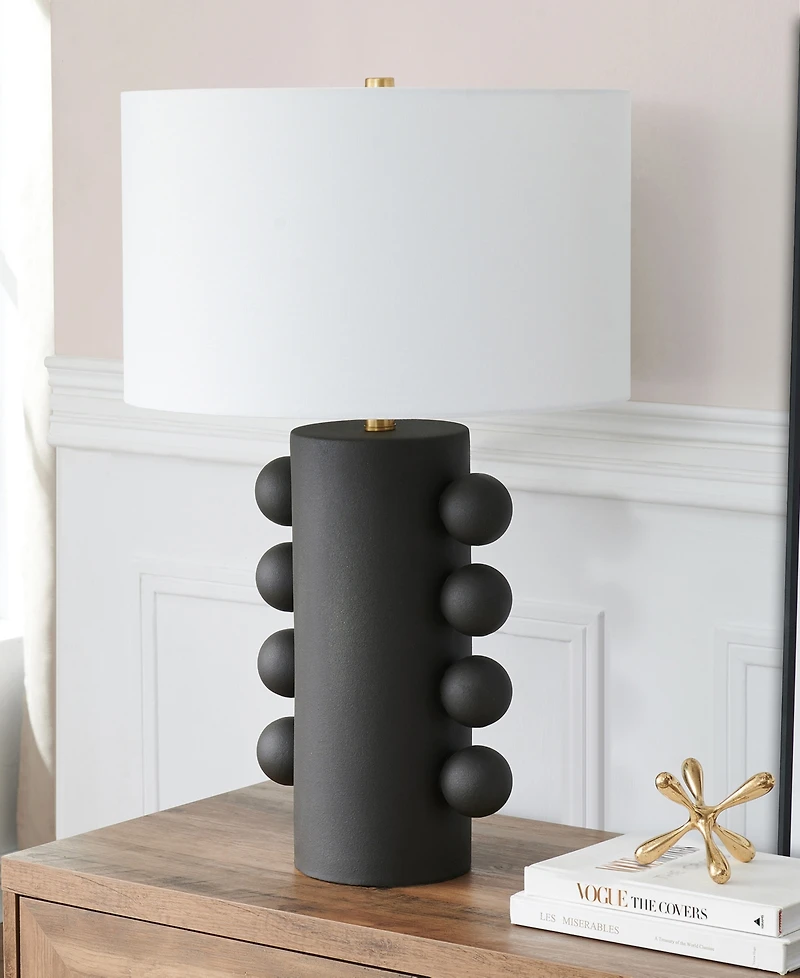 Hudson & Canal Jurrah 26.75" Ceramic Table Lamp with Fabric Shade