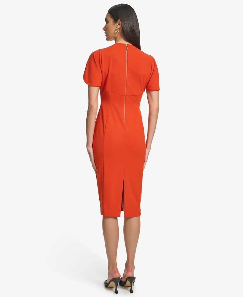 Calvin Klein Women's Scuba Crepe Sheath Dress