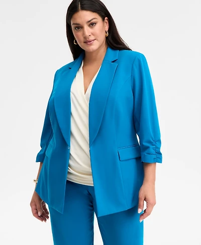 I.n.c. International Concepts Plus 3/4-Sleeve Blazer, Created for Macy's