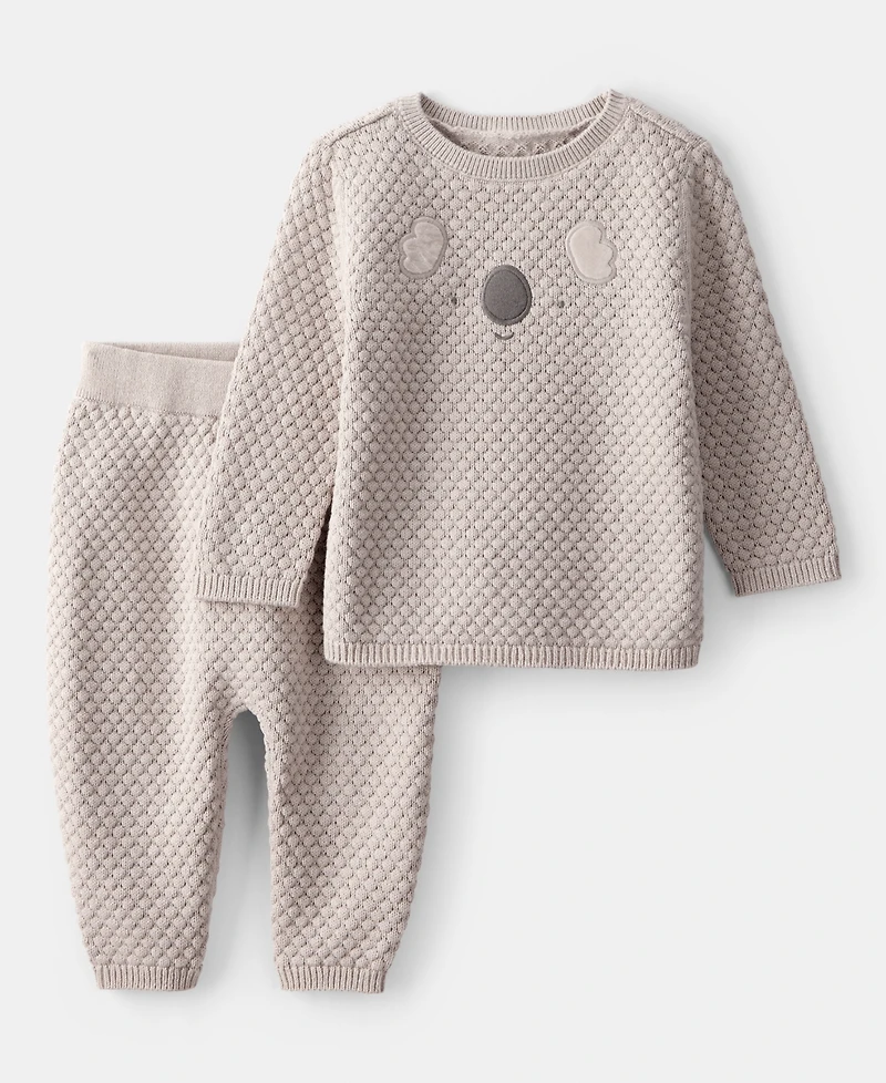 Carter's Baby Boys Cotton Long-Sleeve Top & Pants, 2 Piece Set