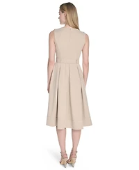 Calvin Klein Women's Scuba Crepe Sleeveless A-Line Dress