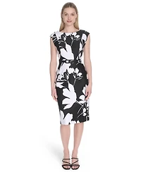 Calvin Klein Women's Short-Sleeve Scuba Midi Dress