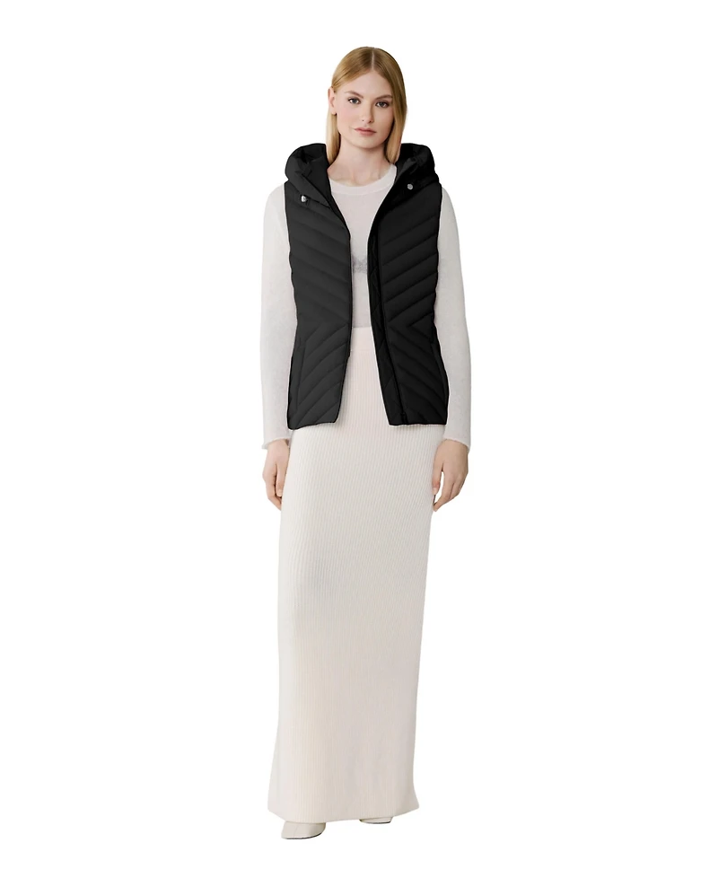 Soia & Kyo Women's Estelle-Vest Stretch Down Belted Vest