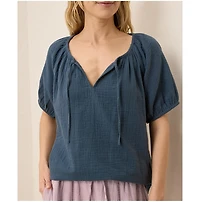 Pact Organic Cotton Coastal Double Gauze Boho Popover