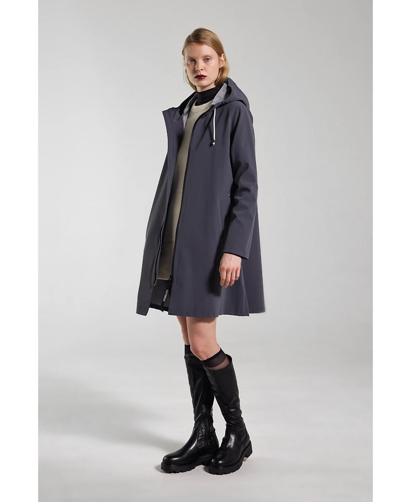 Stutterheim Women's Mosebacke Lightweight Zip Matte Raincoat
