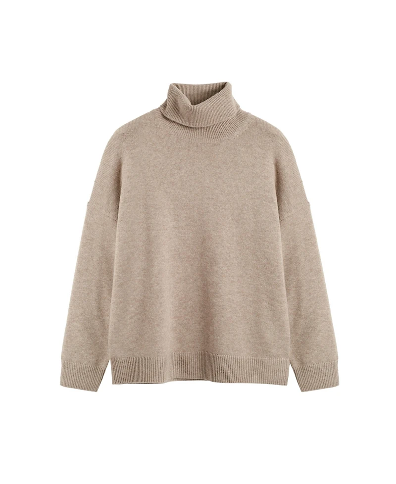 Chinti & Parker Women's Wool Cashmere Elbow Patch Rollneck Sweater