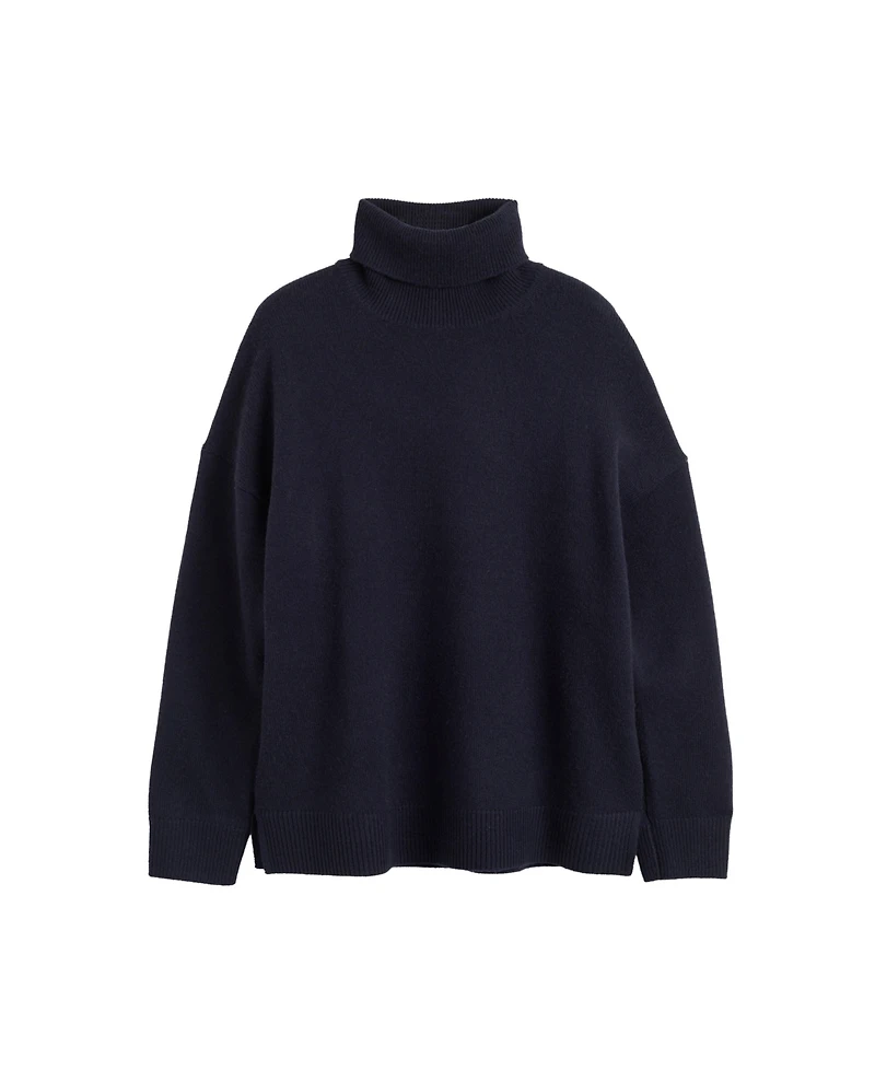 Chinti & Parker Women's Wool Cashmere Elbow Patch Rollneck Sweater