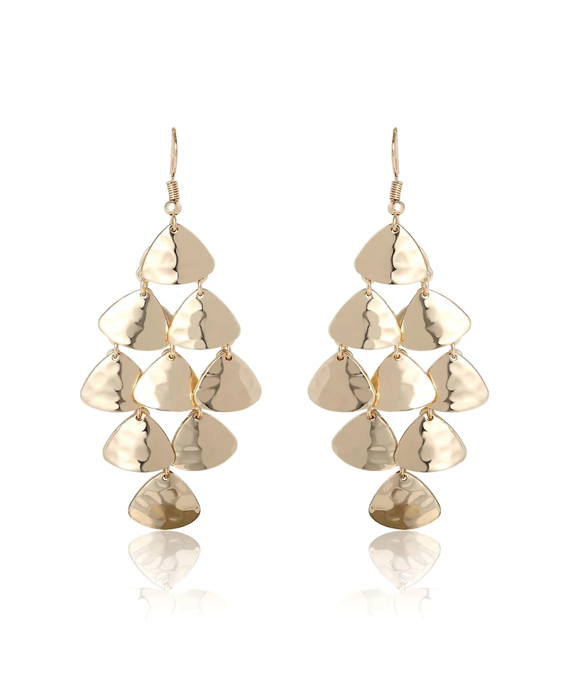 BCBGeneration Layered Triangle Drop Earrings