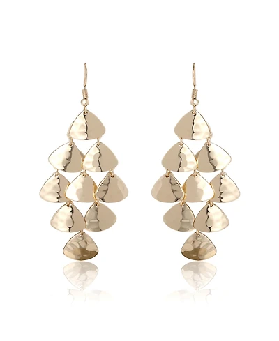 BCBGeneration Layered Triangle Drop Earrings