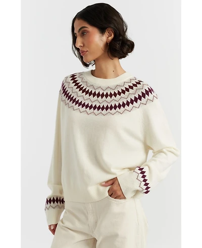 Chinti & Parker Women's Wool Cashmere Diamond Fair Isle Sweater