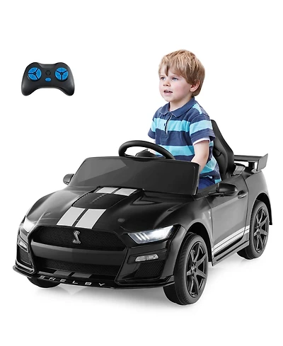 Gymax 12V Kids Ride on Car Licensed Ford Mustang Shelby GT500 w/ Remote Control