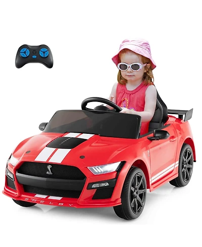 Gymax 12V Kids Ride on Car Licensed Ford Mustang Shelby GT500 w/ Remote Control