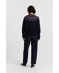 Chinti & Parker Women's Wool Cashmere Star Yoke Sweater