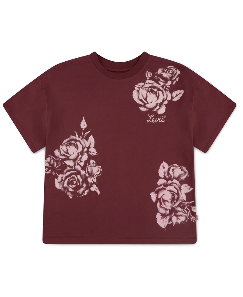 Levi's Big Girls Rose Printed Oversized T-Shirt