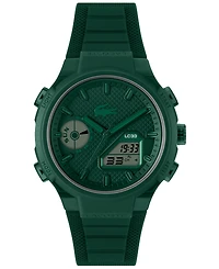 Lacoste Men's LC33 Green Silicone Strap Watch, 44.8mm