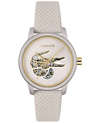 Lacoste Women's Automatic Platinum Leather Strap Watch, 38mm