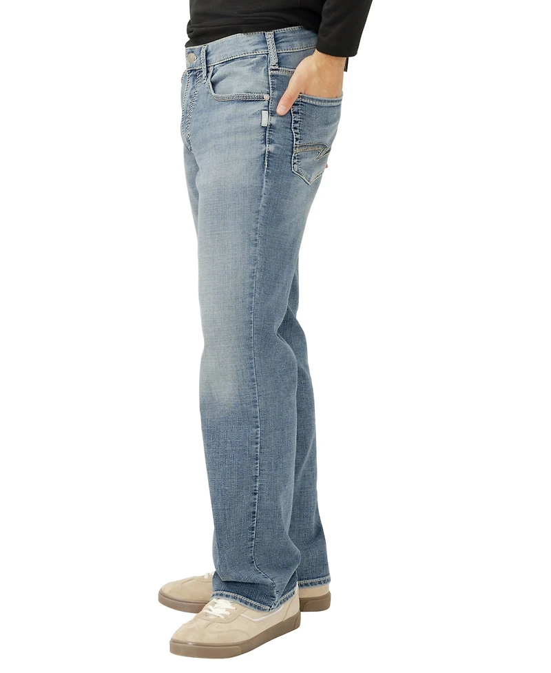 Silver Jeans Co. Men's Zac Relaxed Fit Straight Leg Knit Flex