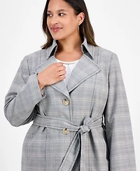 Kasper Plus Plaid Jacket
