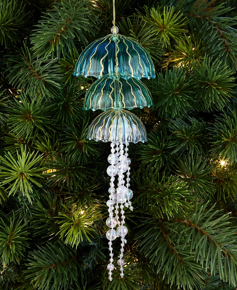 Holiday Lane Seaside Jellyfish Tiered Beaded Ornament, Macy's Exclusive