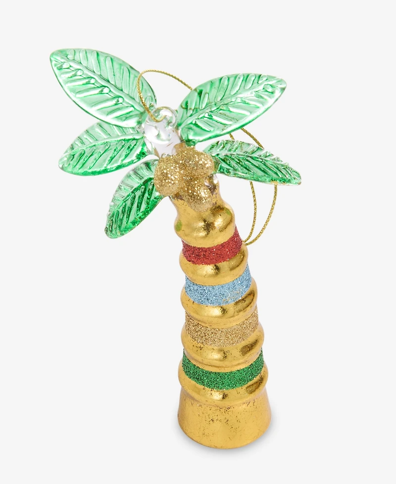 Holiday Lane Hawaii Glass Glittered Palm Tree Ornament, Macy's Exclusive