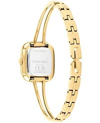 Calvin Klein Women's Ck Adore Gold Tone Stainless Steel Bangle Bracelet Watch 20.8mm
