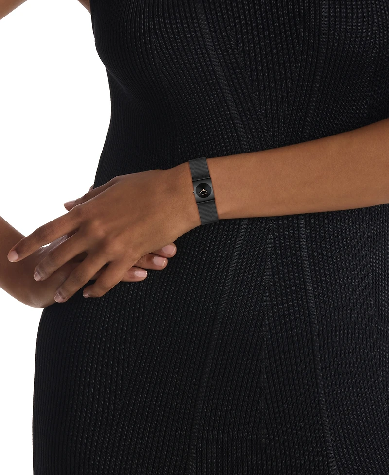 Calvin Klein Women's Ck Pulse Black Ip Stainless Steel Mesh Bracelet Watch 21.5mm