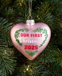 Holiday Lane Our First Christmas 2025 Glass Heart Ornament, Macy's Exclusive