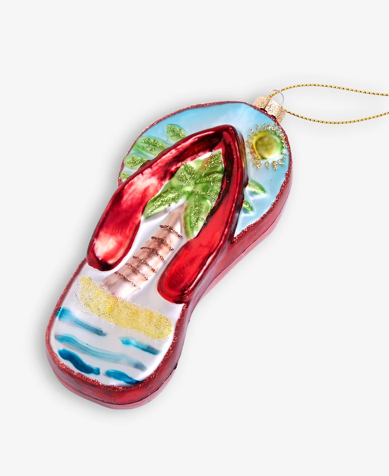 Holiday Lane Florida Glass Beach Flip-Flop Ornament, Macy's Exclusive