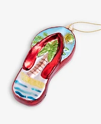 Holiday Lane Florida Glass Beach Flip-Flop Ornament, Macy's Exclusive