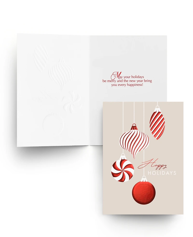 Masterpiece Studios Peppermint Ornaments Holiday Boxed Cards