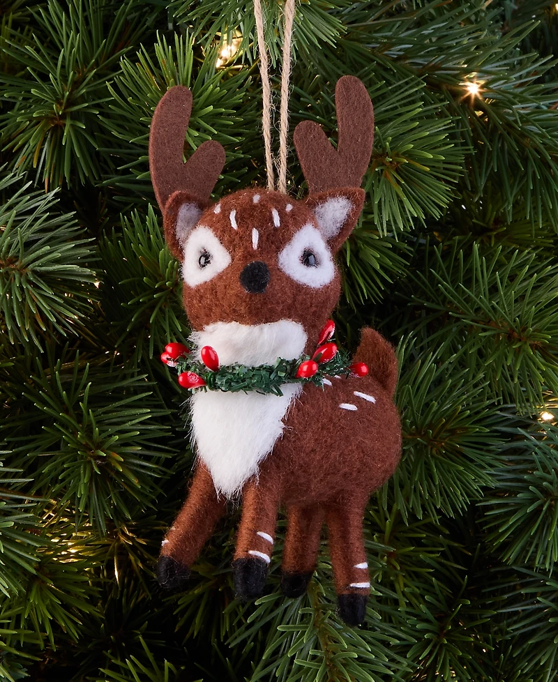 Holiday Lane Tiny Tidings Fabric Deer Ornament, Macy's Exclusive
