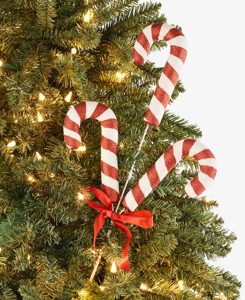 Holiday Lane Christmas Cheer Candy Cane Pick Ornament, Macy's Exclusive