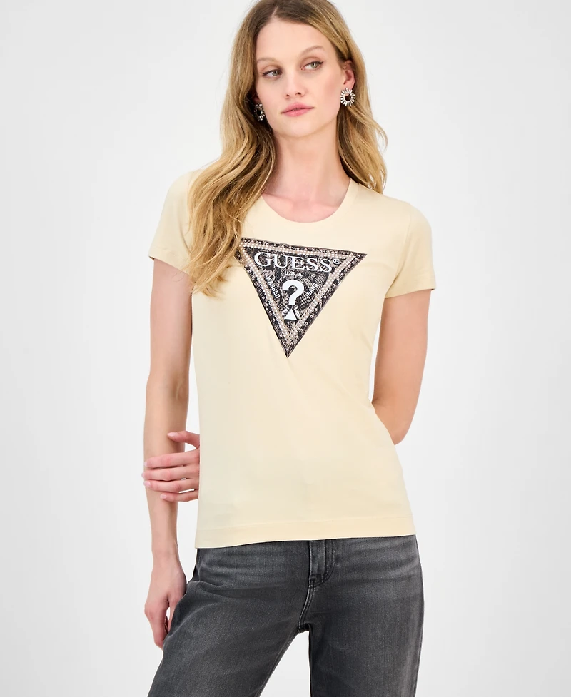 Guess Women's Python Triangle T-Shirt