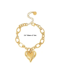 BCBGeneration Bold Heart Pendant Bracelet