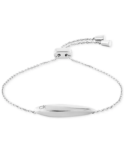 Calvin Klein Logo-Etched Sculpted Slider Bracelet