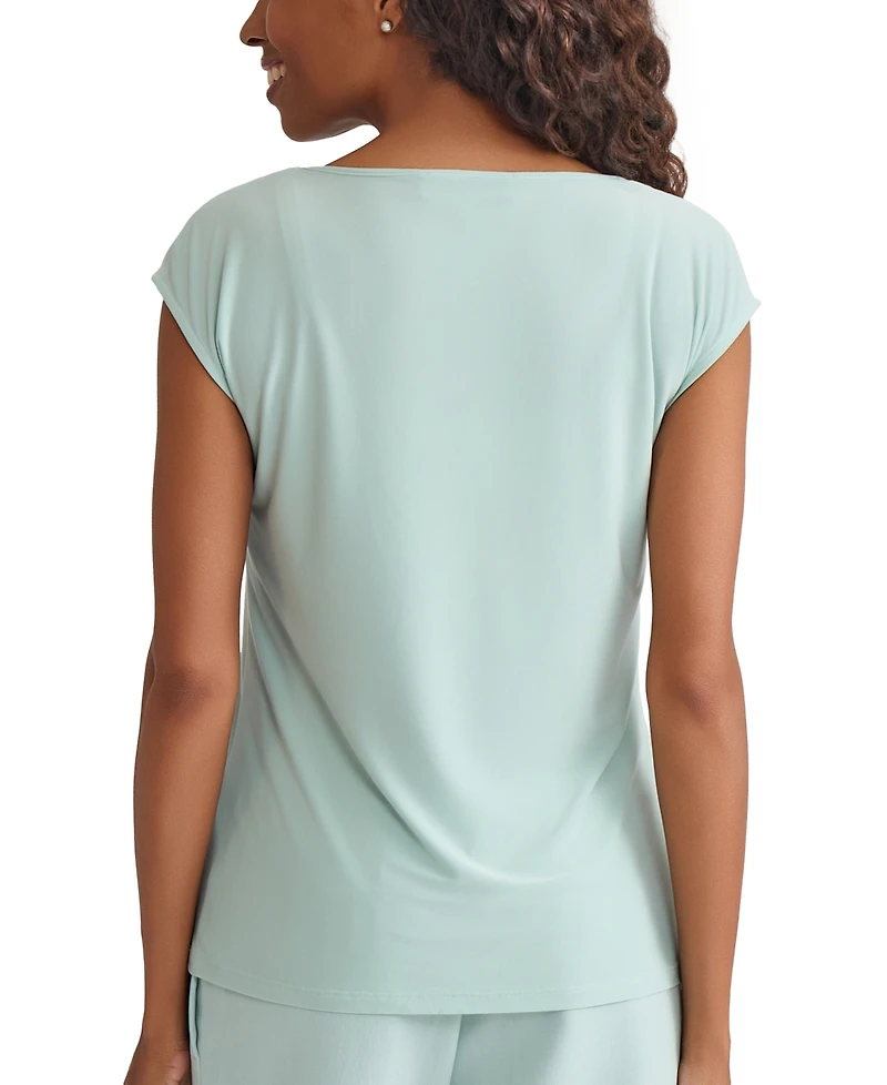 Kasper Women's Beaded-Trim Extended-Shoulder Top, Regular & Petite Sizes