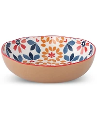 Lorren Home Trends Geo Floral 5-Pc. Pasta/All-Purpose Bowl Set