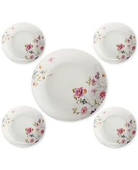 Lorren Home Trends Floral 5-Pc. Pasta/All-Purpose Bowl Set