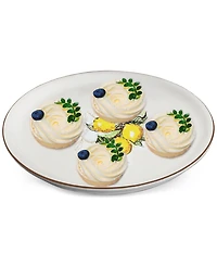 Lorren Home Trends Lemon Round Pizza Serving Platters, Set of 2