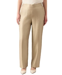 Kasper Women's Shimmer Twill Pull-On Wide-Leg Pants, Regular & Petite Sizes
